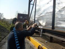 Ryobi sand&#305;k s&#246;k&#252;m&#252; haval&#305; tabanca ile.