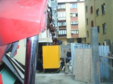 5 tonluk vin&#231; ile aksa jenarat&#246;r indirilmesi.