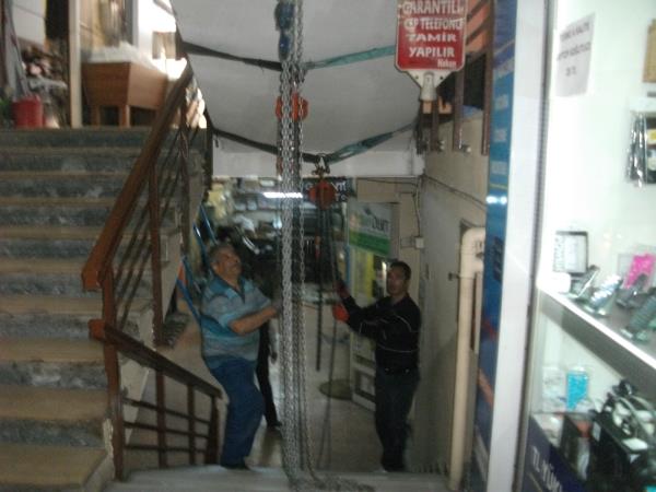 Tekirdağ fidan mat. taşınma hazırlıkları caraskalların asılması