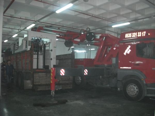 Bobst makinasının sinpaş iş modern sitesinde indirilmesi.