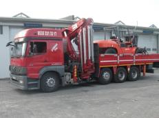 10 tonlık kiralık forkliftin çalışma alanına taşınması.