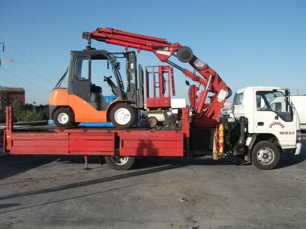 3 tonlık kiralık forklift vinç ile çalışma bölgesine sevki.
